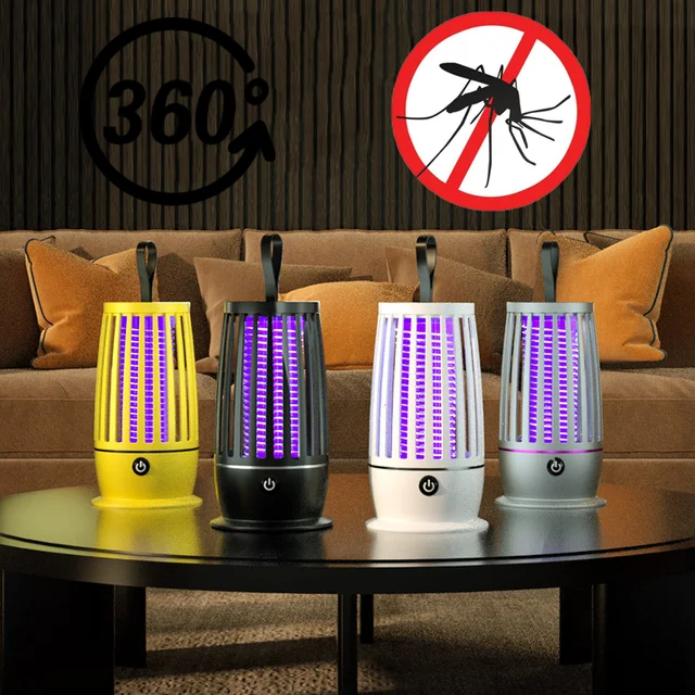 Legújabb Szúnyoggyilkos Lámpa Néma Rovarriasztó Sugárzási Nélküli Elektromos Rovarcsapda Usb Töltés Kültéri Csapda