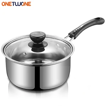 Pentola per minestra in acciaio inossidabile alimenti per bambini pentole pentole pentola antiaderente fornello a induzione a Gas pentole per latte utensili da cucina 1
