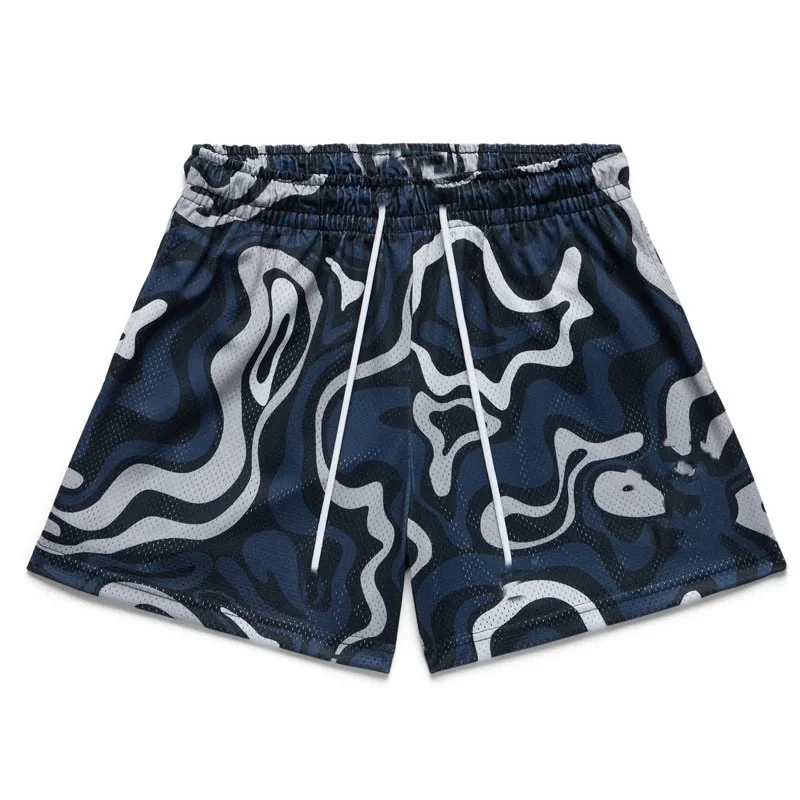 Casual American Style Men's Fitness Shorts Breathable Loose Mesh Knee-Length Couple's Cross-Border Shorts Sporty Leisure Pants