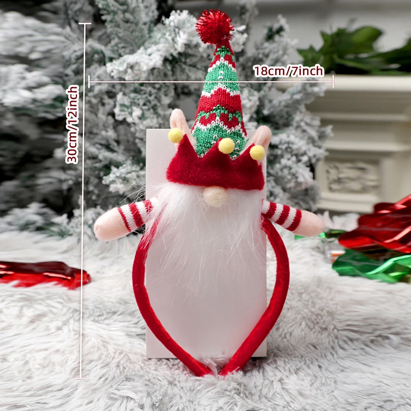 Christmas Party Headband Santa/Elf/Elk Cosplay Hairband Holiday Hair Hoop for Party Costume Photo Props Hair Accessories