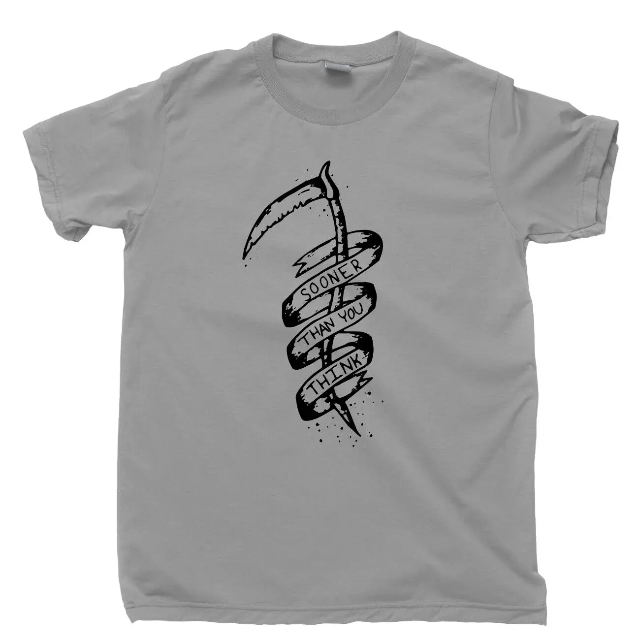 Prima Di Quanto Credi Maglietta Del Tatuaggio Grim Reaper Scythe Life & Death Tee