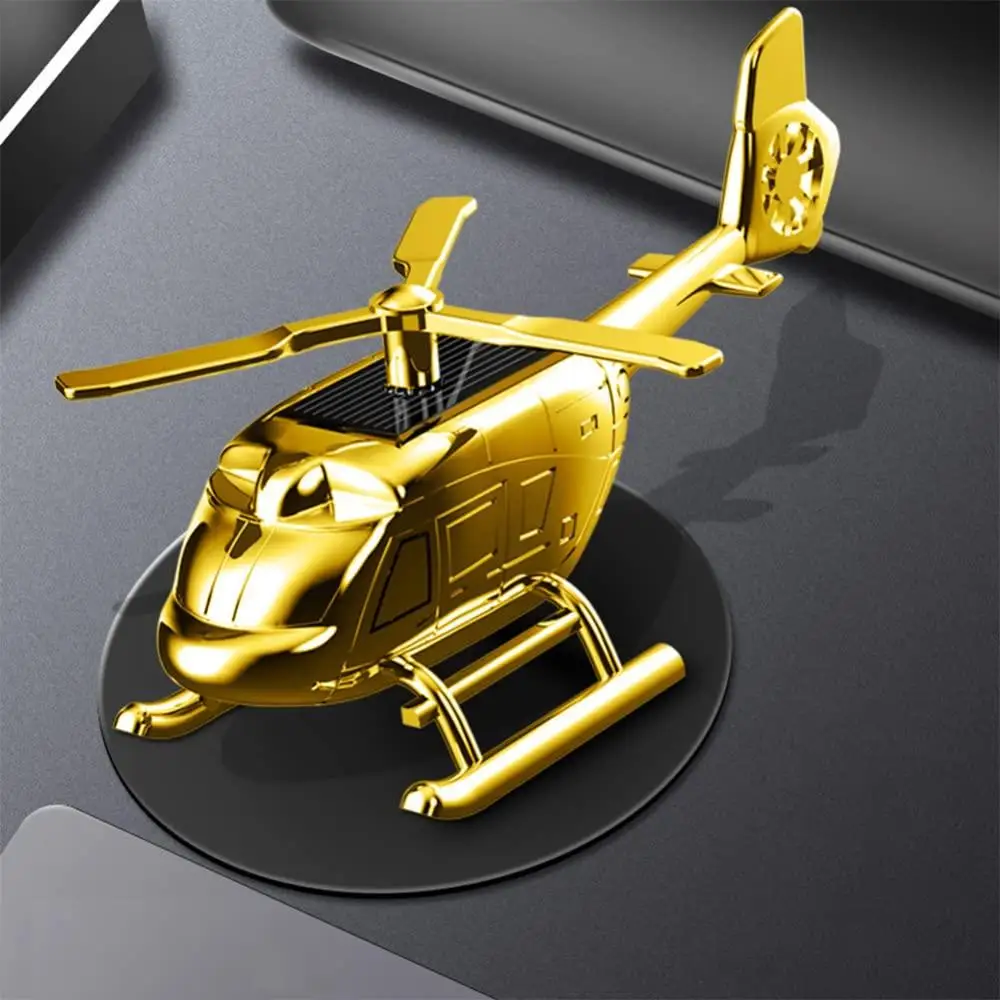 

Car Fragrance Diffuser Ornament Solar Powered Helicopter Shape Rotation Blade Solid Aromatherapy Decoration
