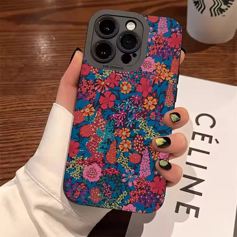 Leopard Print Floral Phone Case Cover