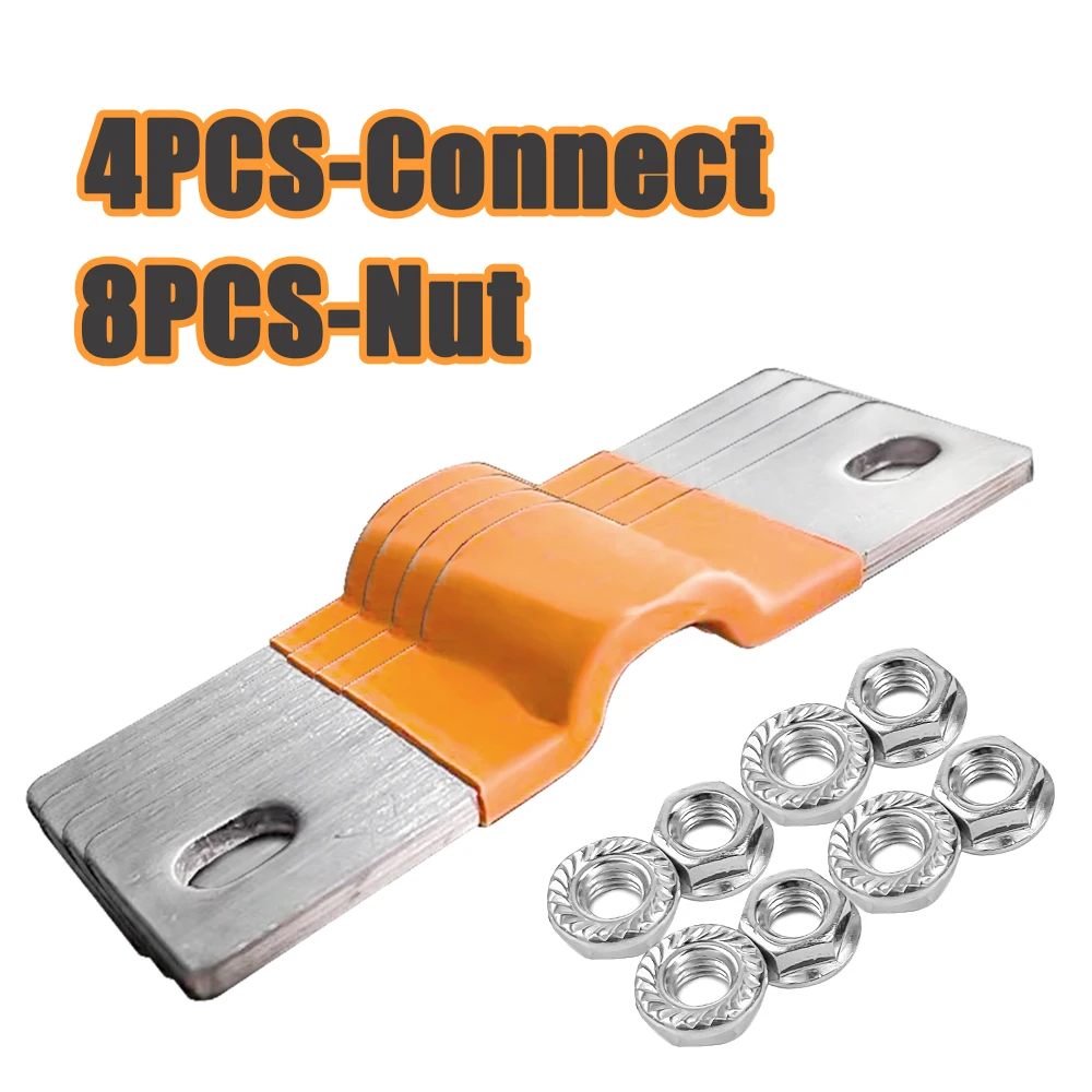 

HAKADI Lifepo4 Battery Flexible Copper Connecter Hole to Hole 56mm for 280Ah 304Ah 310Ah Lifepo4 Battery Use 4 Pieces