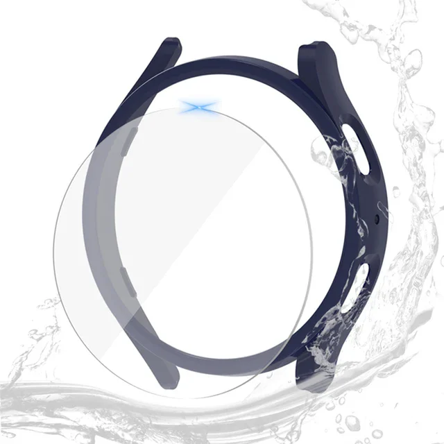 2-in-1 Protective Glass & Case with PC Frame Bumper Cover
