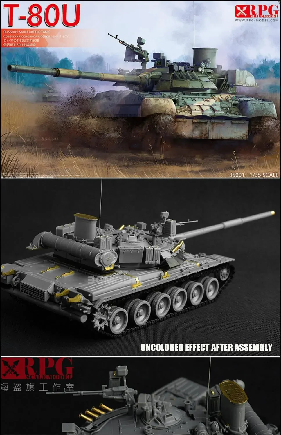 RPGスケ―ルモデル　1/35 T-80U T-80U Main Battle Tank (Plastic model) - HobbySearch