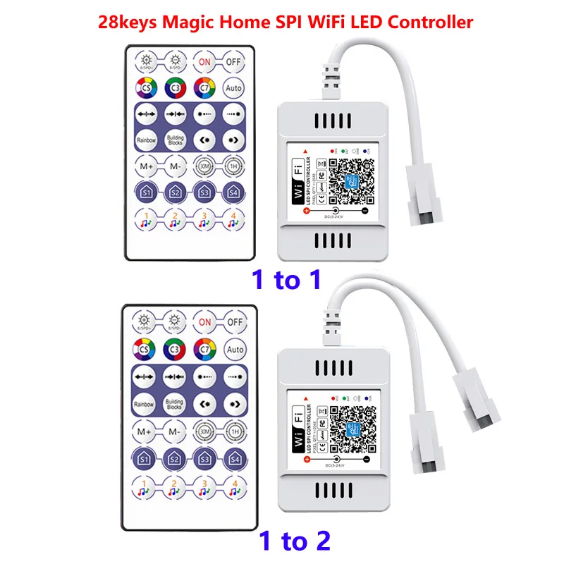 Светодиодная лента Magic Home с 28 клавишами Wi-Fi голосовое управление через приложение