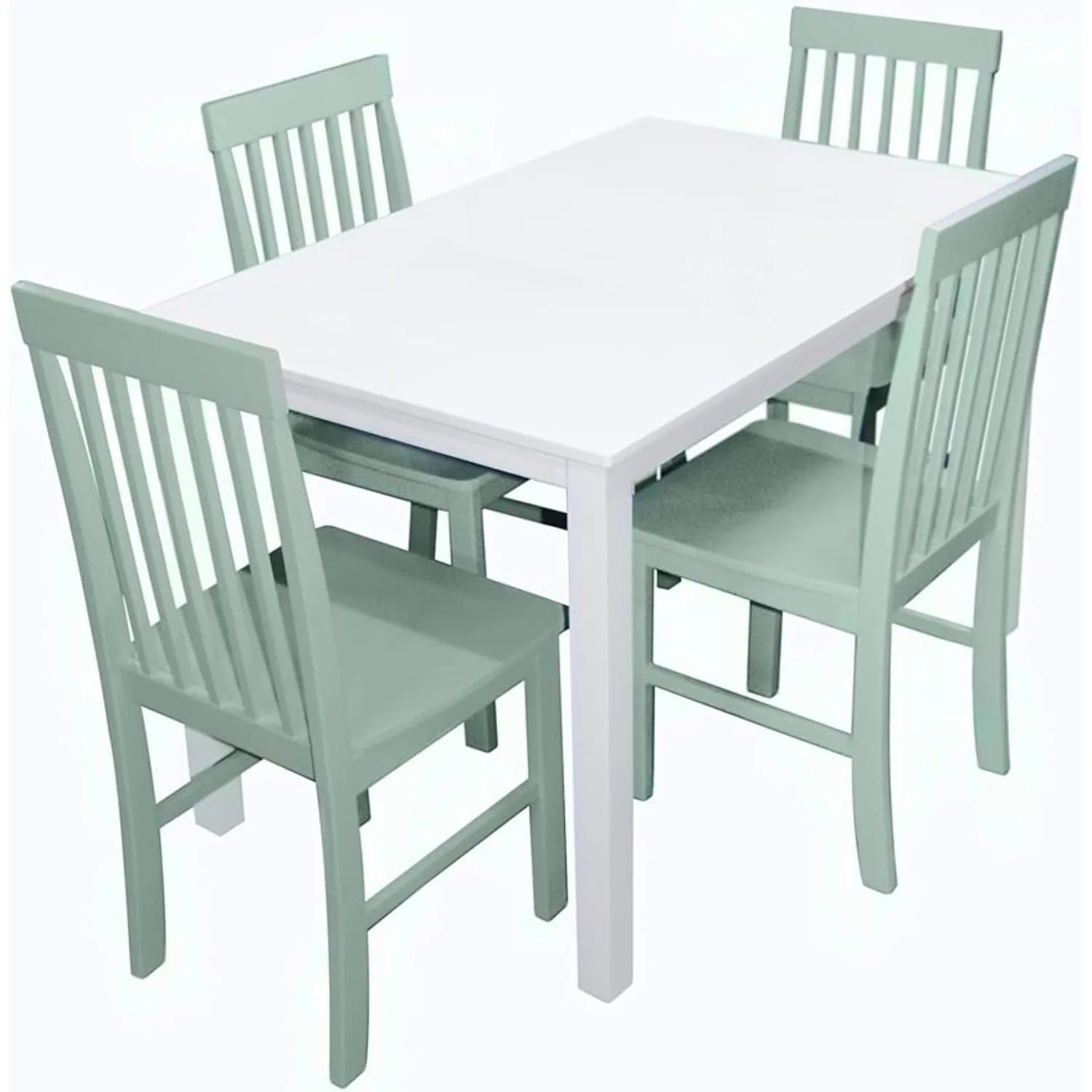 

Walker Edison Modern Color Dining Room Table and Chair Set Small Space Living Kitchen Dining Set 48 Inch 4 Person US
