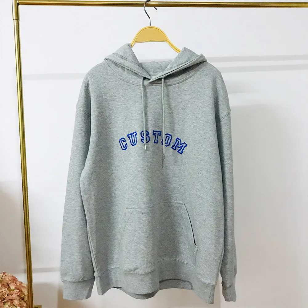 Custom Embroidered Varsity Hoodie UNISEX Embroidery Hoodies Personalized Sweatshirt 280g Custom Embroidered Business Logo Hoodie