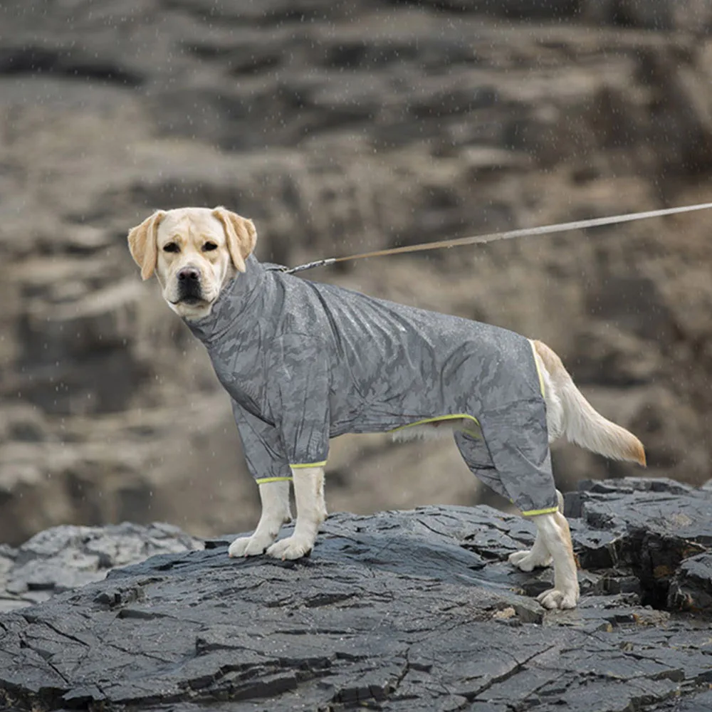 

Reflective Large Dog Raincoat Waterproof Windproof Pet Dog Clothes Outdoor Jumpsuit Corgi Shiba Inu Labrador Golden Rain coat
