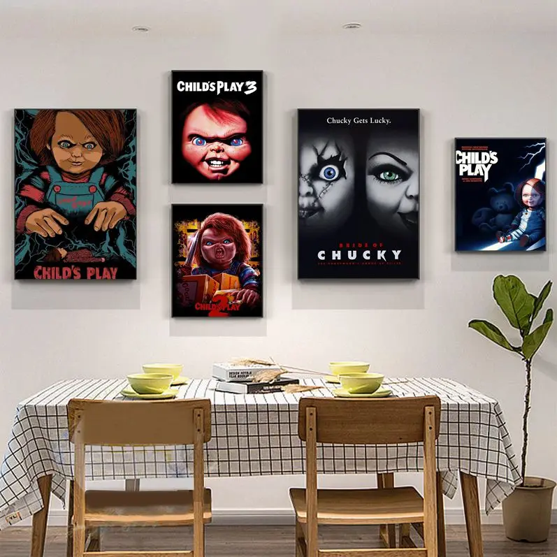 

Classic Chucky Horror Movie Movie Sticky Posters Vintage Room Home Bar Cafe Decor Nordic Home Decor