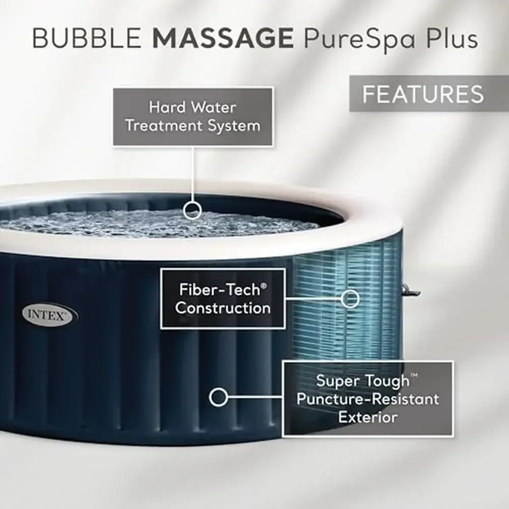 Spa Set with Fiber-Tech Construction Hard Water Treatment Energy Efficient Cover LED Light Luxurious Relaxation Experience 2