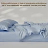 Home Mulberry Silk Duvet Cover Set, Luxury 3 Piece Bedding Set, 1pc Comforter Cover 2pcs Pillowcase, Couple Bed Blanket Cover 6