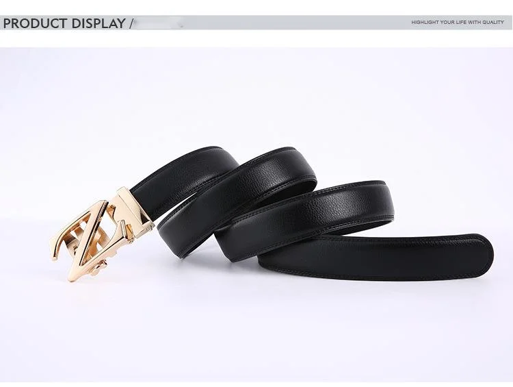 Automatic Buckle Belt For Men Elegant Business Leather Belt_voghion.com