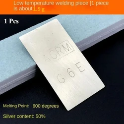 Premium Silver Solder Sheets for Jewelry Making & Crafting - Versatile Temperature Options (1 PC G6 E 600)