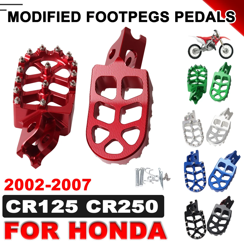 

Подножки для Honda CR125, CR250, CR 125, 250, 2002, 2003, 2004, 2005, 2006, 2007, аксессуары для мотоциклов, подножки, педали, подножки