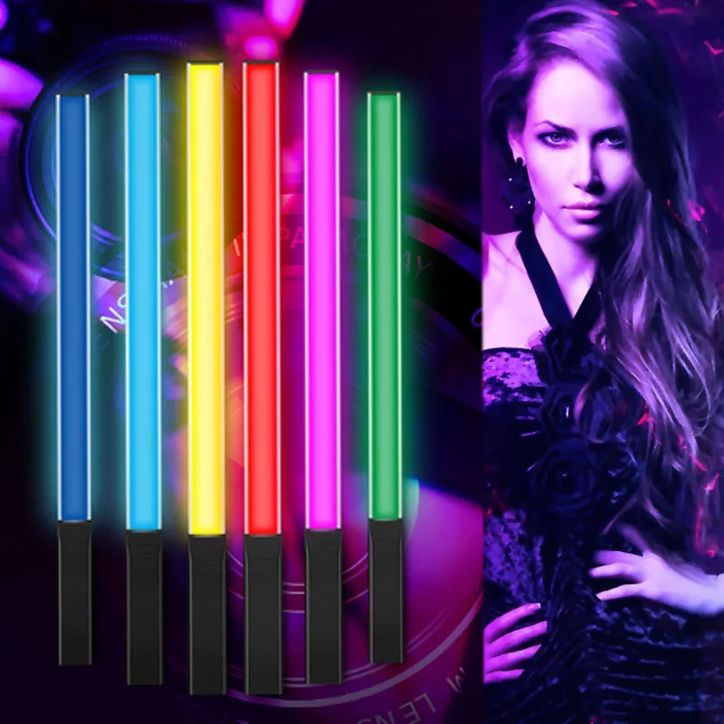 

Yzoomg LED Full 7Color Light Rod RGB Photography Tube Rechargeable Remote Control Rotate Head 360Degree Outdoor VlogLive Shoot