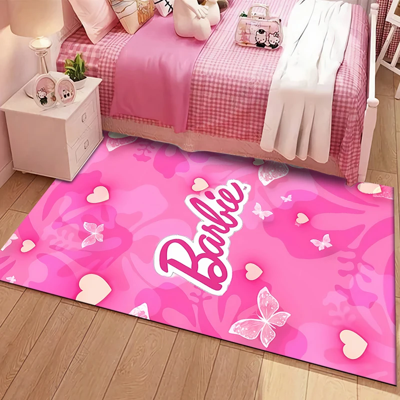 15 Sizes Fashion Barbie Print Carpet Rug for Living Room Corridor Bedroom Door Mat Kid Room Play Floor Mat Gifts Tapete