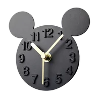 Cartoon Disney Mickey Mouse 3D Wall Clock Wall Stickers Creative Wall Clocks Removable Art Home Decor Living Room Quartz Needle 1