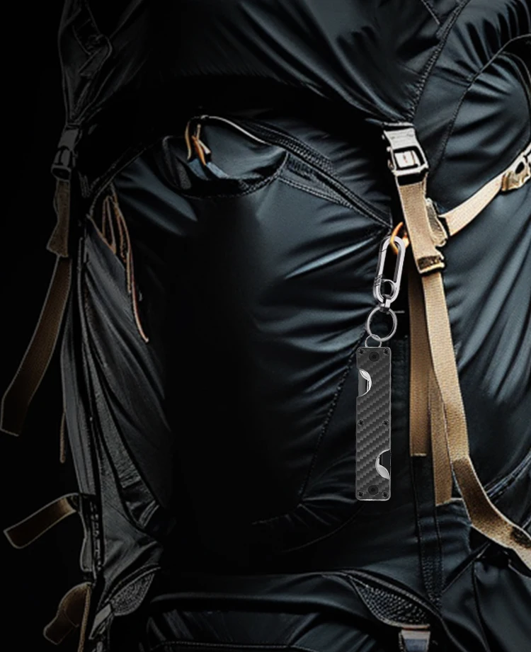 Kompakter Schlüssel-Organizer, Schlüsselanhänger, Schlüsseletui, minimalistischer Autoschlüsselhalter im Taschenformat für Schlüsselanhänger, Schlüsselanhänger, Schlaufenstück – Detail 10