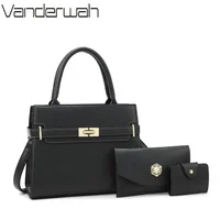 3 ensembles ou 1 grand Sac à main pour femmes sacs de grande capacité sacs à bandoulière de luxe petit porte-monnaie Sac en cuir de qualité chaud 2