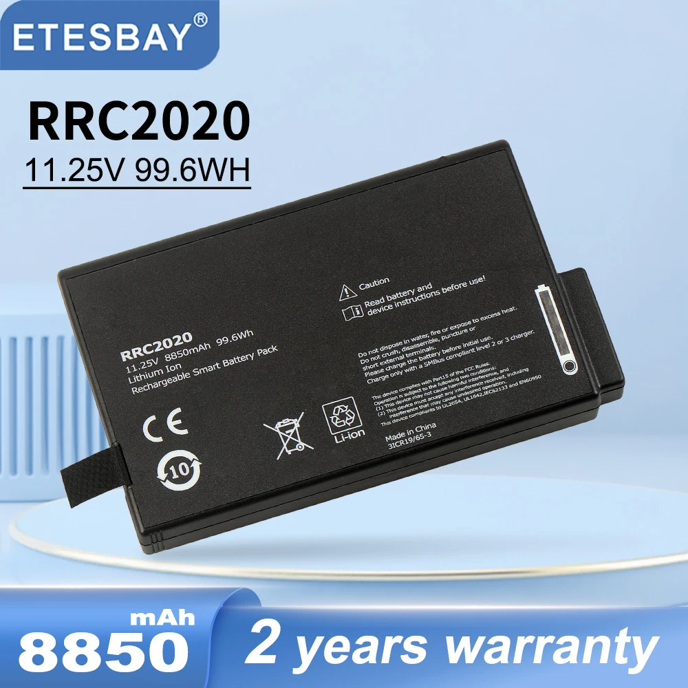

ETESBAY RRC2020 RRC2020-L Battery For Philips VS3 VS4 VS3 VM4 VM6 VM8 2201R GSM-R Monitor For USM 36 Ultrasonic Flaw Detector