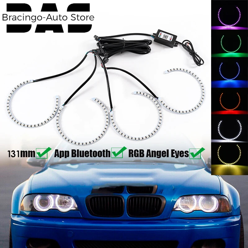 BMW 5050 SMD RGB LED ANGEL EYES KIT for 3,5,7 Series E38 E39 E46 -  Multi-color