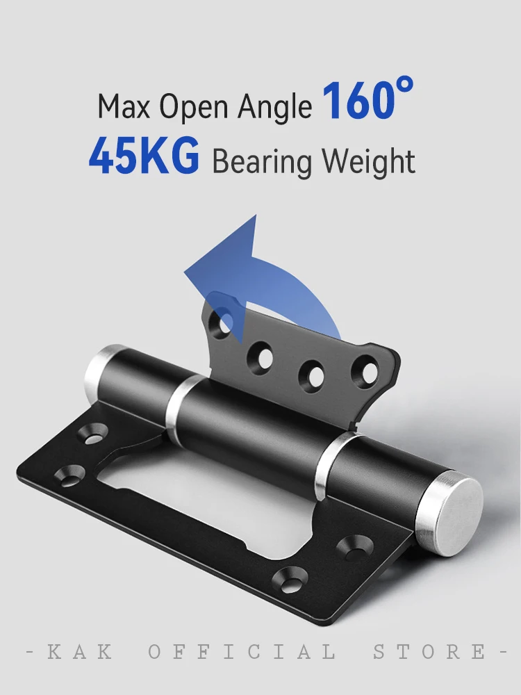 KAK 2pcs Automatic Door Closer Hidden Door Hinge Positiong Soft Closing Stopper Aluminum Alloy Closing Device Hardware