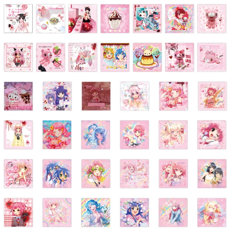 80pcs Cartoon Cute Cutecore Hand Account Decoration DIY Stationery Mobile Laptop Sticker