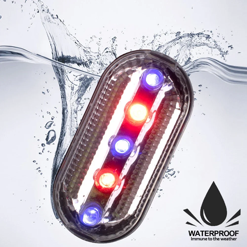 Outdoor Safety LED Shoulder Flash Signal Strobe Light Shoulder Clip Light Sanitation Worker Patrol Alarm Warning Red Blue Lamp