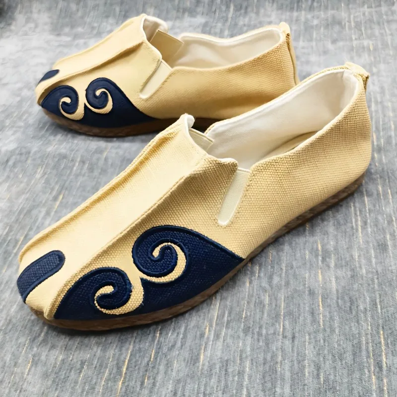 

Traditional Shoes Wushu Tai Chi Vintage Linen Taoist Priest Kungfu Shoes Chinese Bonze Old Peking Shoes Martial Art Sneaker