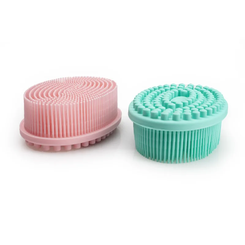 Spazzola da bagno in Silicone massaggio pulito spazzola da bagno per tutto il corpo spazzola da bagno per Shampoo in Silicone per bambini - immagine 4