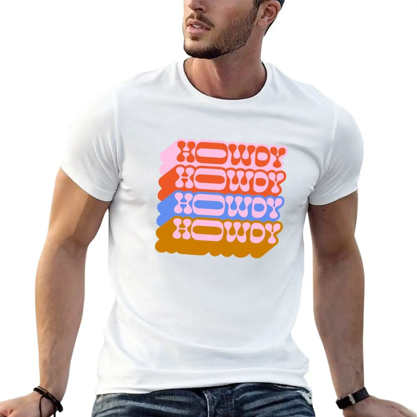 

New Howdy Howdy Howdy T-Shirt Blouse shirts graphic tees sweat shirt Oversized t-shirt mens graphic t-shirts big and tall