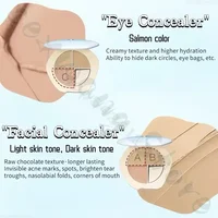 TIMAGE Three-color Facial Concealer Covers Spots Acne Marks Tear Troughs Nasolabial Folds and Dark Circles Under The Eyes 2