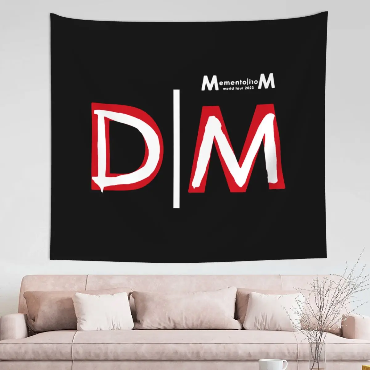 

Depeche Cool Mode Tapestry Hippie Polyester Wall Hanging Decoration for Bedroom Beach Mat Psychedelic Wall Carpet