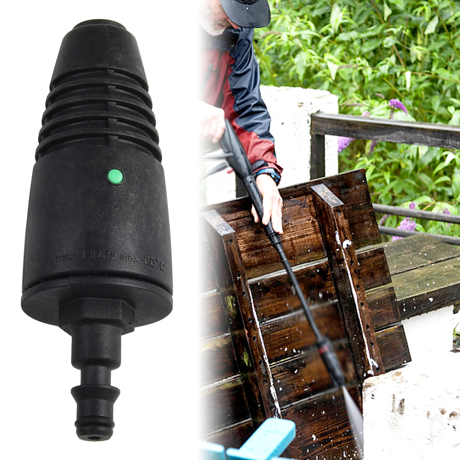 High Pressure Washer Car Wash Water-Gun Rotating Turbo Head Nozzle Spray for Karcher LAVOR COMET VAX Replacement