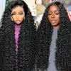 250 Density Deep Wave Wig Human Hair Brazilian Transparent 13x6 Hd Lace Frontal Wig 30 36 40 Inch 360 Full Curly Wigs For Women 1