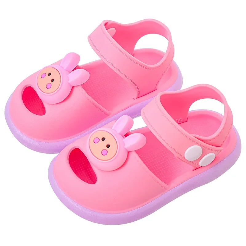 Children's Sandals Soft Bottom Anti-Slip Baby Toddler Boys Girls Summer Cartoon Slippers Comfortable Footwear for Kids