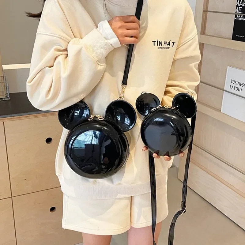 Disney Mickey Mouse Cute Cartoon Round Shoulder Bag Women's New Cartoon Messenger Bag Fashion Shopping Bag 5