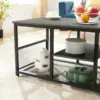 NEW Coffee Center Table with Storage for Living Room Office Reception, Modern & Industrial Mesh Shelf, 39.4 Inch, Charcoal Grey 6