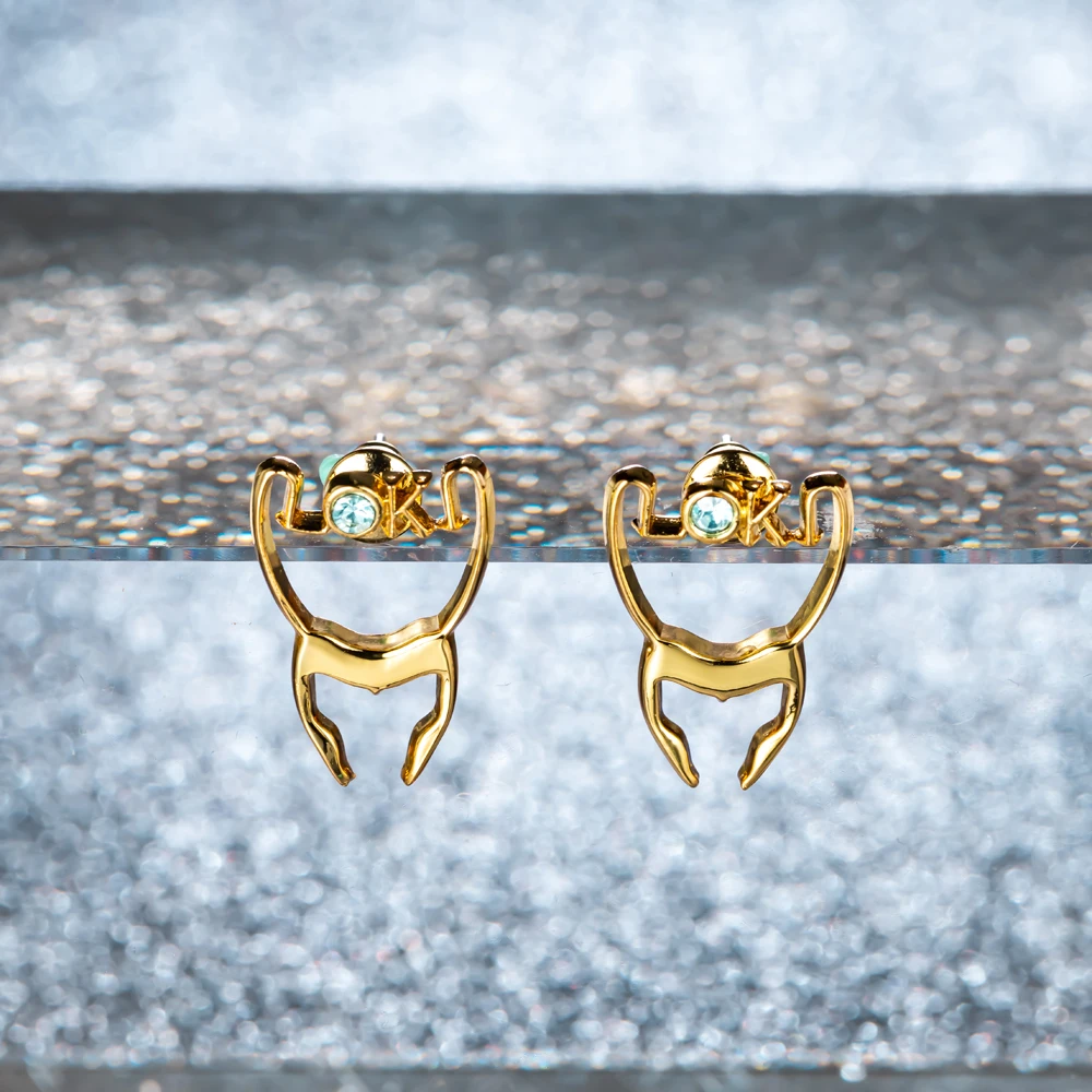 Xcostume Loki Ring Earrings for Loki Cosplay Costume Collection Gift Alloy