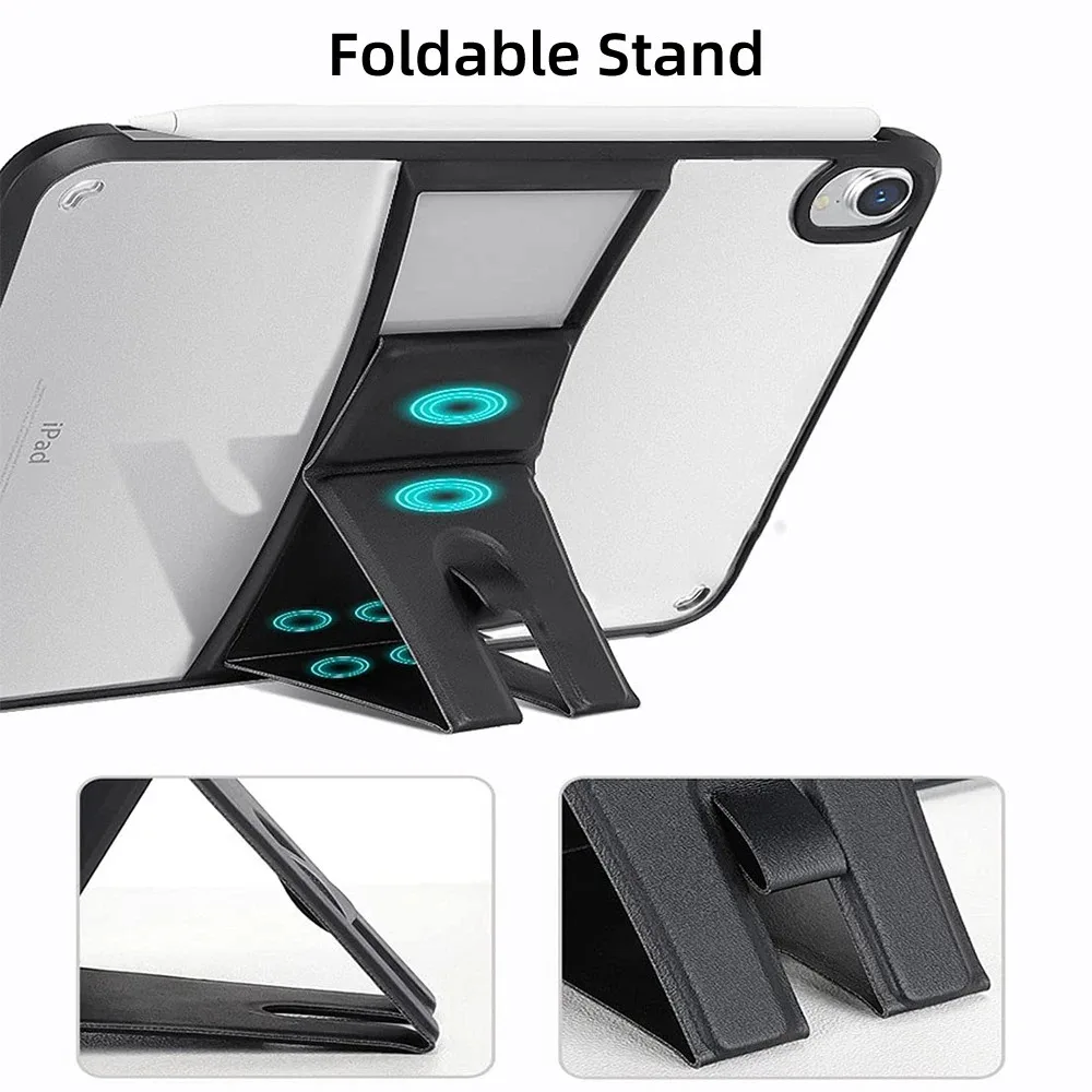 Enhanced Shockproof Transparent Tablet Case with Stand