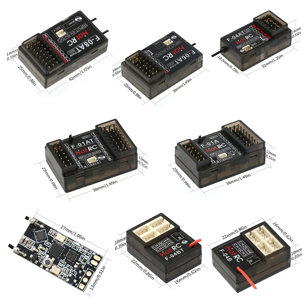 Hotrc Hot 4/5/6/8CH RC Empfänger 2.4GHz Gyro für CT-4A CT-6A CT-8A HT-6A HT-8A DS600 DS-4A RC Funksender – Detail 8