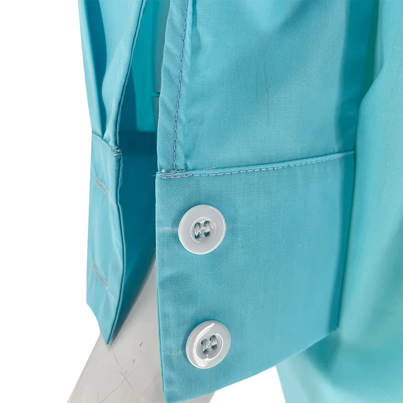 Colorblock 2 Piece Shorts Sets Summer Pockets Shirts Women Clothes Long Sleeve Button Tops High Waist Fashion Casual Clothing