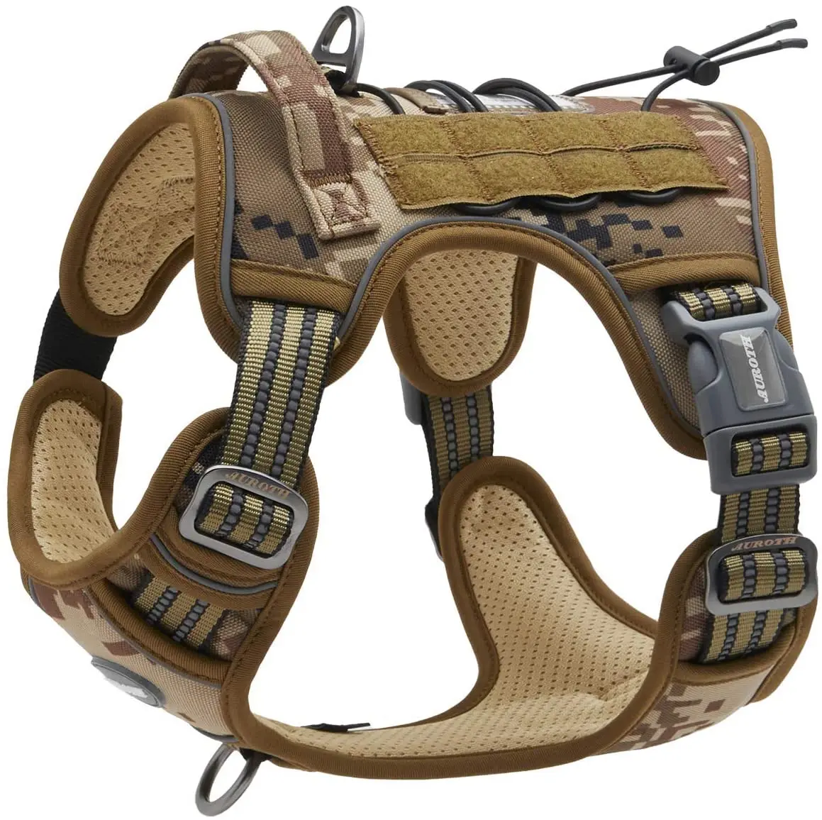ATUBAN Tactical Dog Harness for Small Medium Large Dogs No Pull