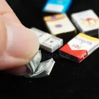 1:12 Scale Dolls Accessories Miniarure Mini Cigarette Case Dollars Cash Money Model Toys For Ob11 BJD  Dollhouse Scenes Decorati 1