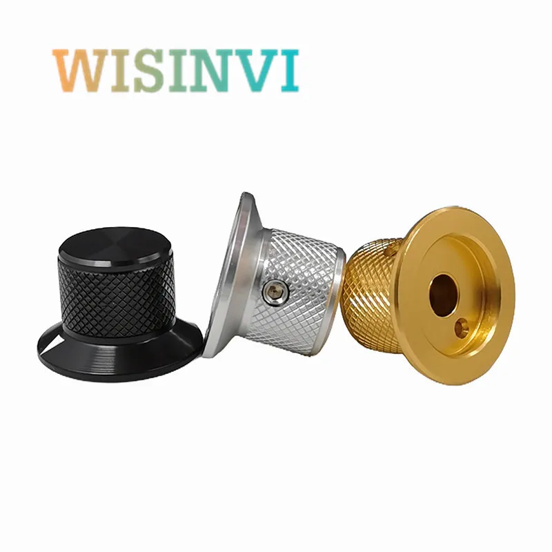 1PCS Aluminum solid core Potentiometer Knob cap Electric guitar volume and tone adjustment knob circular hole 6MM Screw fixation potentiometer knob cap aluminum knob