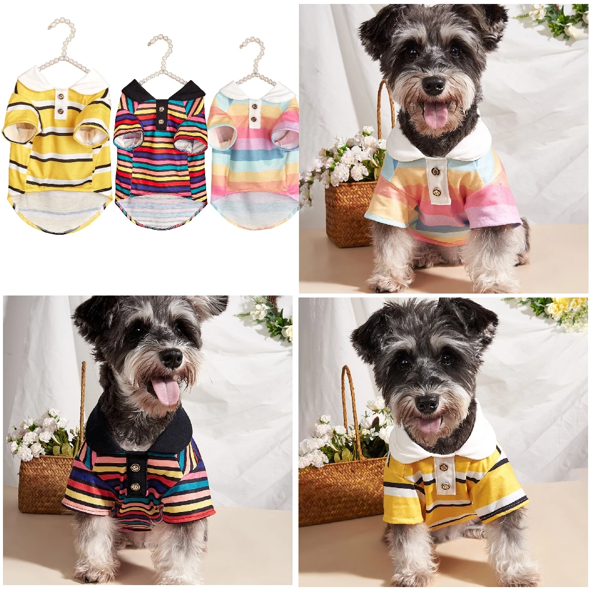 

Fashion Dog Cat Clothes Dogs POLO Shirt for Dogs Cute Cat Warm Pet Apparel for Small Medium Dogs Chihuahua Poodle Pajamas