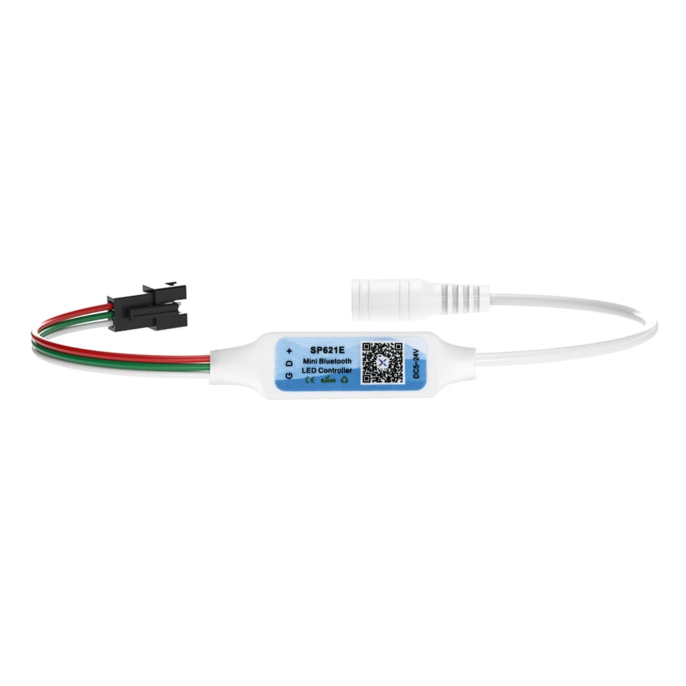 SP621E Mini Bluetooth WS2812B RGB Controller for WS2811 WS2812 WS2813 LED Strip Light App IOS Android Pixel Controller DC5V 24V