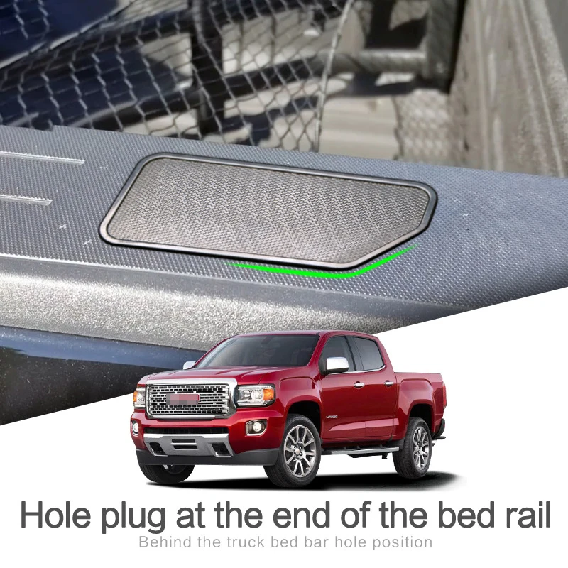 For Chevrolet Colorado RG S10 GMC Canyon 2015~2020 Truck Bed Rail Stake Pocket Cover Caps Rail Hole Plugs Covers Car Accessories